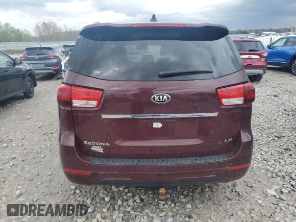 2016 Kia Sedona LX with VIN KNDMB5C12G6163849, listed as a Copart auction lot 55332635 with 94,680 mi miles and Clean Title. Bid and sale history available at carsss.com. Image 6.