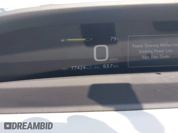 2016 Toyota Prius Four with VIN JTDKARFUXG3511034, listed as a IAAI auction lot 42137394 with 77,424 mi miles. Bid and sale history available at carsss.com. Image 7.