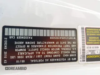 2010 Volkswagen Eos Lux с VIN WVWFA7AH5AV025386, выставлен на аукционе IAAI как лот 42446109 с пробегом 135 767 миль миль и . История ставок и продаж доступна на DreamBid. Изображение 9.