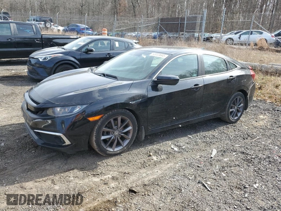 2020 Honda Civic Sedan EX with VIN 19XFC1F38LE210107, listed as a Copart auction lot 50033665 with 67,710 mi miles and Salvage Title. Bid and sale history available at carsss.com. Image 1.