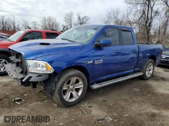 2015 Ram 1500 Sport z VIN 1C6RR7HT5FS652668, wystawiony jako Copart lot #46020945 z przebiegiem 132 357 mil mil oraz Szkoda całkowita • Salvage title. Historia ofert i sprzedaży dostępna na DreamBid. Obrazek 1.
