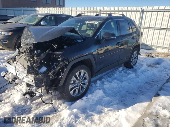 2024 Toyota RAV4 XLE Premium with VIN 2T3A1RFV9RC403879, listed as a Copart auction lot 88850545 with 7,281 mi miles and Salvage Title. Bid and sale history available at carsss.com. Image 1.
