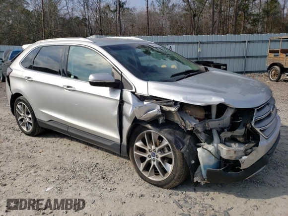 2016 Ford Edge Titanium with VIN 2FMPK3K91GBB47650, listed as a Copart auction lot 44604005 with 55,156 mi miles and Salvage Title. Bid and sale history available at carsss.com. Image 4.