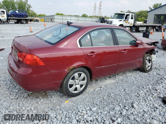 2009 Kia Optima LX z VIN KNAGE228795334599, wystawiony jako Copart lot #59276515 z przebiegiem 180 399 mil mil oraz Szkoda całkowita • Salvage title. Historia ofert i sprzedaży dostępna na DreamBid. Obrazek 3.