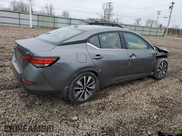 2021 Nissan Sentra SV with VIN 3N1AB8CV7MY242741, listed as a Copart auction lot 52522655 with 35,634 mi miles and Non repairable. Bid and sale history available at DreamBid. Image 3.