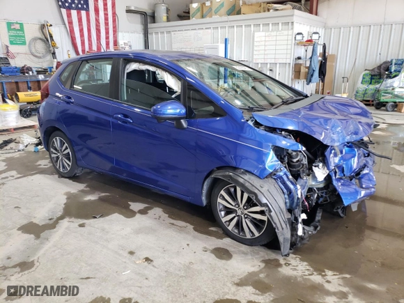 2015 Honda Fit EX-L with VIN 3HGGK5H8XFM722549, listed as a Copart auction lot 50496485 with 43,675 mi miles and Salvage Title. Bid and sale history available at carsss.com. Image 4.