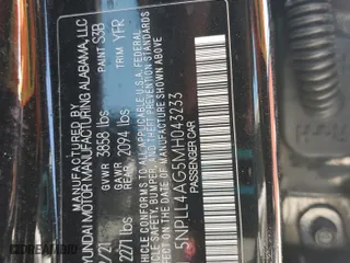 2021 Hyundai Elantra SE with VIN 5NPLL4AG5MH043233, listed as a Copart auction lot 49075485 with 69,760 mi miles and Salvage Title. Bid and sale history available at carsss.com. Image 13.