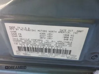 2008 Mitsubishi Galant ES with VIN 4A3AB56F08E026326, listed as a Copart auction lot 44474745 with 116,062 mi miles and Clean Title. Bid and sale history available at carsss.com. Image 12.
