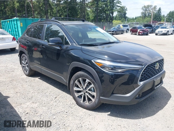 2025 Toyota Corolla Cross XLE with VIN 7MUDAABG4SV132327, listed as a IAAI auction lot 42500170 with 1,011 mi miles and . Bid and sale history available at DreamBid. Image 1.