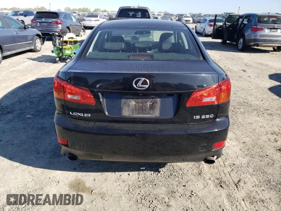 2006 Lexus IS 250 Manual with VIN JTHBK262562021039, listed as a Copart auction lot 50339005 with 180,815 mi miles and Salvage Title. Bid and sale history available at carsss.com. Image 6.