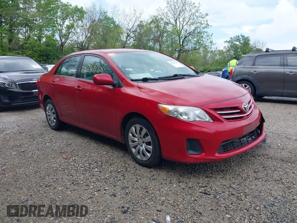 2013 Toyota Corolla L with VIN 2T1BU4EE1DC959881, listed as a IAAI auction lot 42167160 with 83,502 mi miles and . Bid and sale history available at DreamBid. Image 1.