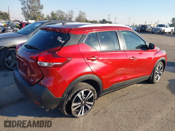 2019 Nissan Kicks SV with VIN 3N1CP5CU3KL493055, listed as a IAAI auction lot 41313642 with 57,520 mi miles. Bid and sale history available at carsss.com. Image 4.