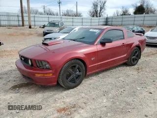 2007 Ford Mustang GT Deluxe with VIN 1ZVHT82H775369752, listed as a Copart auction lot 48402155 with 99,959 mi miles and Salvage title. Bid and sale history available at DreamBid. Image 1.