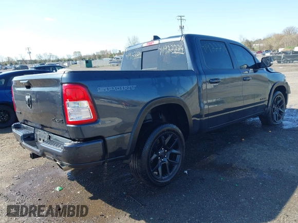 2020 Ram 1500 Big Horn with VIN 1C6SRFFT3LN331267, listed as a IAAI auction lot 41922224 with 143,297 mi miles. Bid and sale history available at carsss.com. Image 4.