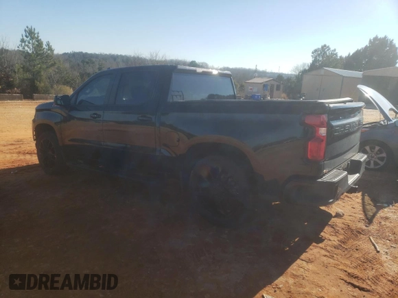 2021 Chevrolet Silverado 1500 RST with VIN 1GCUYEET7MZ394429, listed as a Copart auction lot 41512345 with 50,723 mi miles and Salvage Title. Bid and sale history available at carsss.com. Image 2.