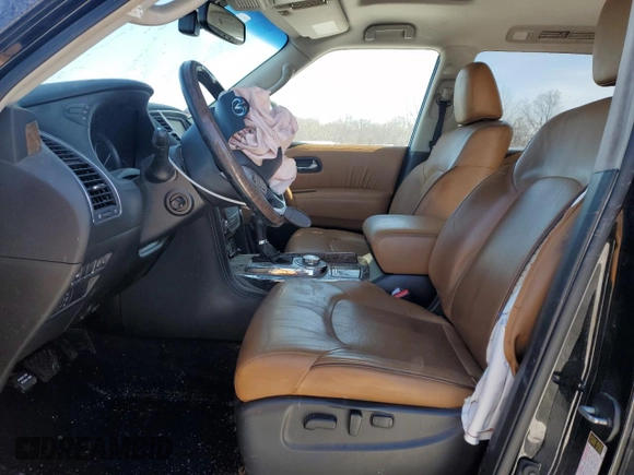 2017 Infiniti QX80 Signature Edition with VIN JN8AZ2NE5H9158159, listed as a Copart auction lot 45513605 with 127,249 mi miles and Salvage Title. Bid and sale history available at carsss.com. Image 7.