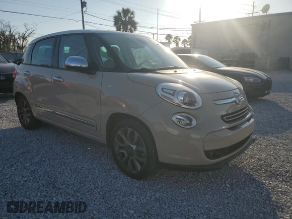 2017 FIAT 500L Lounge with VIN ZFBCFACH5HZ039602, listed as a Copart auction lot 43991785 with 120,918 mi miles and Salvage Title. Bid and sale history available at DreamBid. Image 4.
