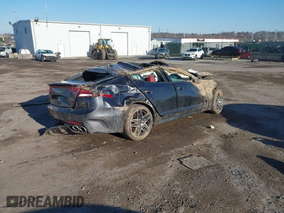 2022 Kia Stinger GT1 with VIN KNAE45LCXN6102128, listed as a IAAI auction lot 41580484 with Not Provided miles and . Bid and sale history available at DreamBid. Image 4.