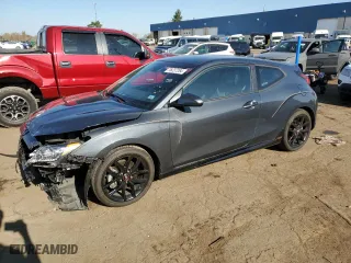 2021 Hyundai Veloster Turbo R-Spec with VIN KMHTH6AB6MU032650, listed as a Copart auction lot 76237284 with 45,807 mi miles and Clean Title. Bid and sale history available at carsss.com. Image 1.