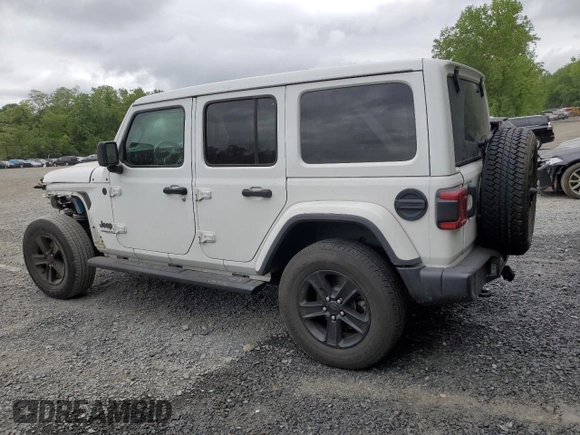 2021 Jeep Wrangler Unlimited Sahara with VIN 1C4HJXEN7MW563272, listed as a Copart auction lot 57398575 with 73,861 mi miles and Salvage title. Bid and sale history available at DreamBid. Image 2.