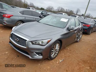 2023 Infiniti Q50 Luxe with VIN JN1EV7BP3PM511881, listed as a IAAI auction lot 41217294 with 18,620 mi miles and . Bid and sale history available at DreamBid. Image 19.