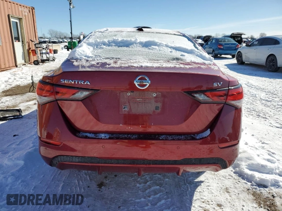2020 Nissan Sentra SV with VIN 3N1AB8CV4LY313392, listed as a Copart auction lot 44947555 with 29,803 mi miles and Salvage Title. Bid and sale history available at DreamBid. Image 6.