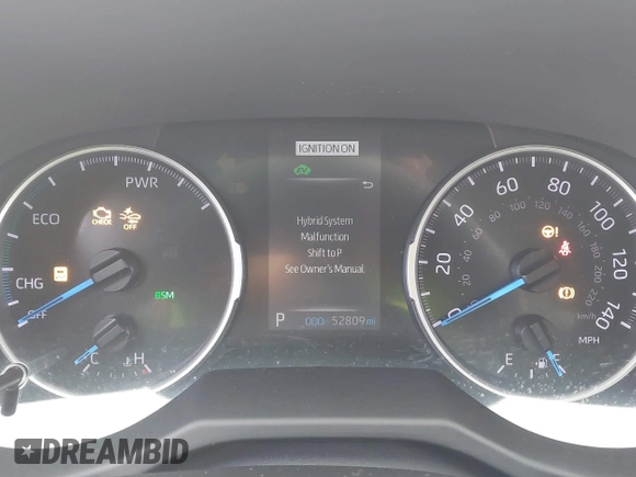 2021 Toyota RAV4 Hybrid XLE with VIN 4T3RWRFV2MU024587, listed as a IAAI auction lot 41496119 with 52,809 mi miles. Bid and sale history available at carsss.com. Image 7.