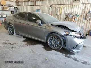 2025 Toyota Camry LE with VIN 4T1DAACKXSU556793, listed as a Copart auction lot 50574875 with 5,908 mi miles and Salvage Title. Bid and sale history available at carsss.com. Image 4.