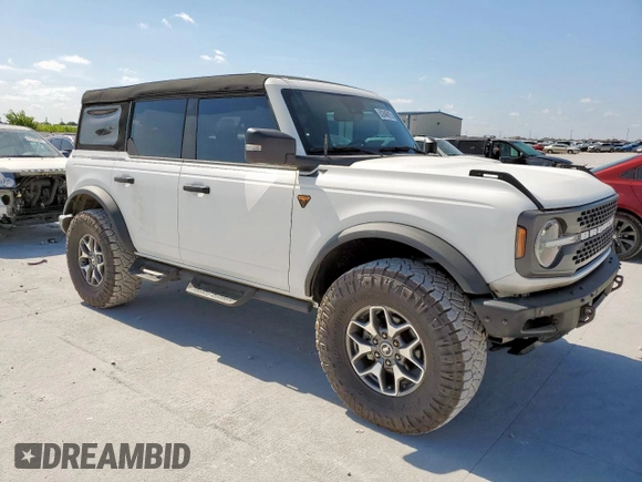 2024 Ford Bronco Badlands with VIN 1FMEE9BP3RLA25956, listed as a Copart auction lot 62846675 with 2,740 mi miles and Salvage title. Bid and sale history available at DreamBid. Image 4.