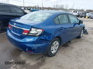 2013 Honda Civic LX with VIN 2HGFB2F57DH592390, listed as a IAAI auction lot 41946592 with 157,314 mi miles and . Bid and sale history available at DreamBid. Image 4.