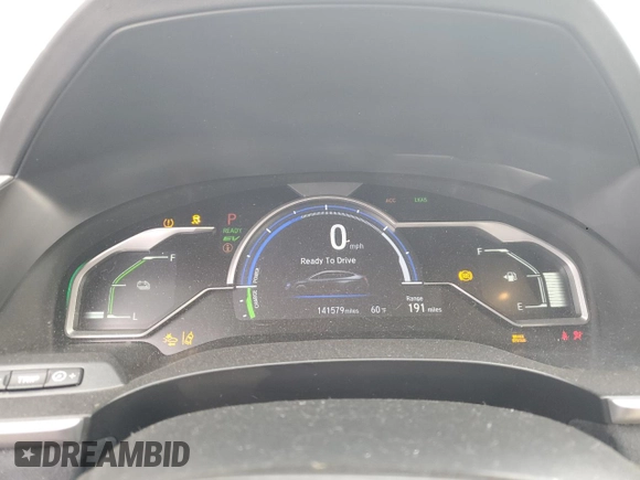 2018 Honda Clarity Plug-In Hybrid Touring with VIN JHMZC5F3XJC019182, listed as a Copart auction lot 43021054 with 141,579 mi miles. Bid and sale history available at carsss.com. Image 9.