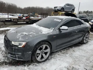 2016 Audi S5 Premium Plus with VIN WAUC4AFR2GA020085, listed as a Copart auction lot 89318795 with 56,095 mi miles and Salvage Title. Bid and sale history available at carsss.com. Image 1.