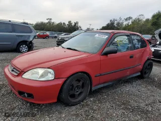 1999 Honda Civic DX with VIN 2HGEJ6447XH100638, listed as a Copart auction lot 79693834 with 239,214 mi miles and Salvage Title. Bid and sale history available at carsss.com. Image 1.
