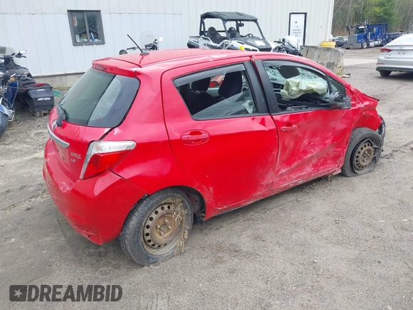 2012 Toyota Yaris L with VIN JTDKTUD32CD513940, listed as a IAAI auction lot 42167466 with 108,407 mi miles and . Bid and sale history available at DreamBid. Image 4.