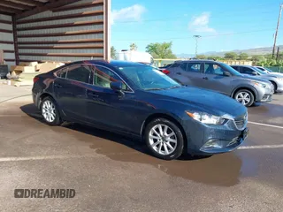2015 Mazda 6 i Sport with VIN JM1GJ1U56F1203730, listed as a IAAI auction lot 41848281 with 93,150 mi miles. Bid and sale history available at carsss.com. Image 1.