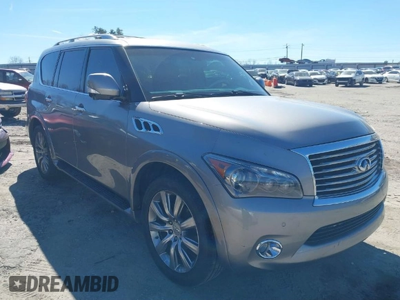 2011 Infiniti QX56 7-passenger with VIN JN8AZ2NE3B9005416, listed as a IAAI auction lot 41624141 with 285,228 mi miles. Bid and sale history available at carsss.com. Image 1.