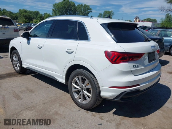 2023 Audi Q3 S line Premium with VIN WA1DECF34P1096834, listed as a IAAI auction lot 42644123 with 62,360 mi miles and . Bid and sale history available at DreamBid. Image 3.