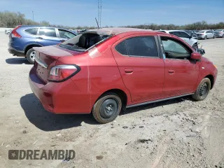 2024 Mitsubishi Mirage G4 ES with VIN ML32FUFJ5RHF01808, listed as a Copart auction lot 50583375 with 21,359 mi miles and Clean Title. Bid and sale history available at carsss.com. Image 3.