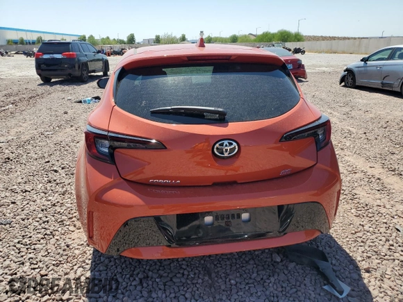2023 Toyota Corolla Hatchback SE with VIN JTND4MBE5P3214007, listed as a Copart auction lot 70219754 with 13,973 mi miles and Salvage Title. Bid and sale history available at carsss.com. Image 6.