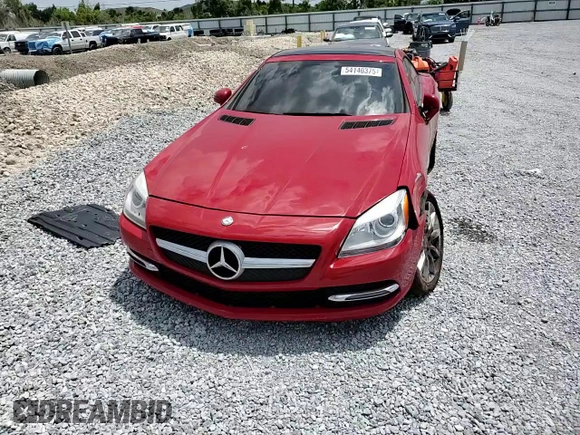 2016 Mercedes-Benz SLK 300 with VIN WDDPK3JA8GF115508, listed as a Copart auction lot 54140375 with 48,929 mi miles and Salvage title. Bid and sale history available at DreamBid. Image 13.