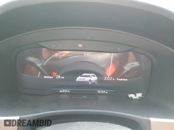 2018 Volkswagen Atlas SEL Premium with VIN 1V2NR2CA1JC572687, listed as a Copart auction lot 55915415 with 75,737 mi miles and Salvage title. Bid and sale history available at DreamBid. Image 9.