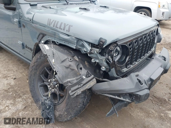 2024 Jeep Wrangler Sport S with VIN 1C4PJXDG7RW263740, listed as a IAAI auction lot 41551988 with 5,122 mi miles and . Bid and sale history available at DreamBid. Image 6.