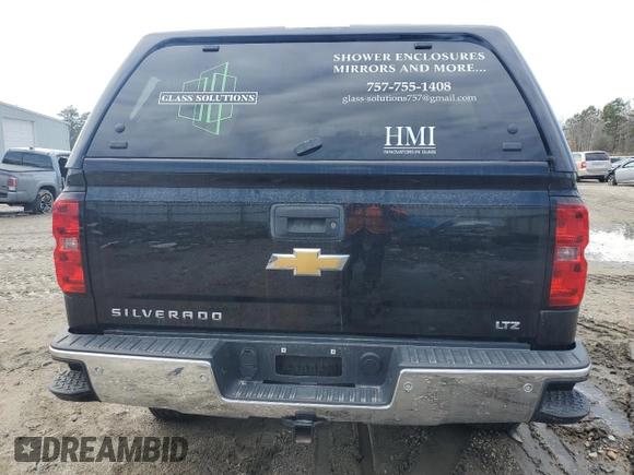 2014 Chevrolet Silverado 1500 LTZ with VIN 1GCVKSEC8EZ156725, listed as a Copart auction lot 43711365 with 127,224 mi miles and Salvage Title. Bid and sale history available at DreamBid. Image 6.