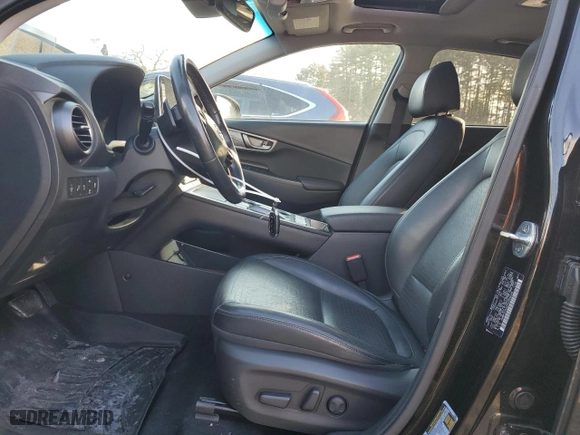 2019 Hyundai Kona Electric Ultimate with VIN KM8K53AG2KU054639, listed as a Copart auction lot 42088685 with 0 mi miles and Salvage Title. Bid and sale history available at carsss.com. Image 7.