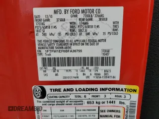 2011 Ford F-150 XL with VIN 1FTFW1EF6BFA36755, listed as a Copart auction lot 58544405 with 144,436 mi miles and Salvage title. Bid and sale history available at DreamBid. Image 12.