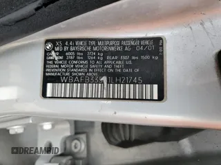 2001 BMW X5 4.4i with VIN WBAFB33581LH21745, listed as a Copart auction lot 67415594 with 0 mi miles and Salvage Title. Bid and sale history available at carsss.com. Image 13.