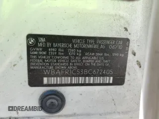 2011 BMW 5 Series 528i with VIN WBAFR1C53BC672405, listed as a Copart auction lot 51293244 with Not Provided miles and Salvage Title. Bid and sale history available at carsss.com. Image 14.