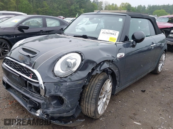 2017 MINI Convertible Cooper S with VIN WMWWG9C39H3D22503, listed as a IAAI auction lot 42269882 with 20,755 mi miles and . Bid and sale history available at DreamBid. Image 2.