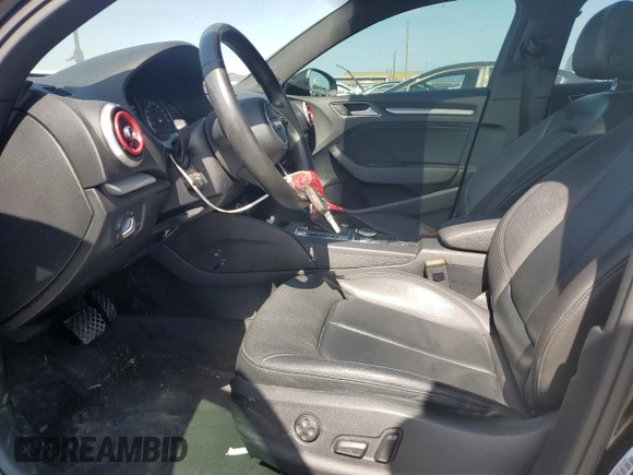 2017 Audi A3 Sedan Premium with VIN WAUAUGFF8H1037670, listed as a Copart auction lot 59986454 with 93,356 mi miles and Salvage Title. Bid and sale history available at carsss.com. Image 7.