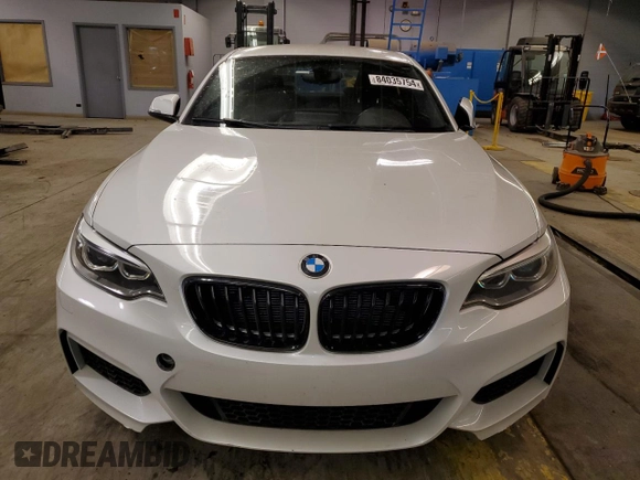 2015 BMW 2 Series 228i with VIN WBA1F5C53FV343580, listed as a Copart auction lot 84035754 with 63,537 mi miles and Salvage Title. Bid and sale history available at carsss.com. Image 5.